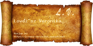 Lovász Veronika névjegykártya